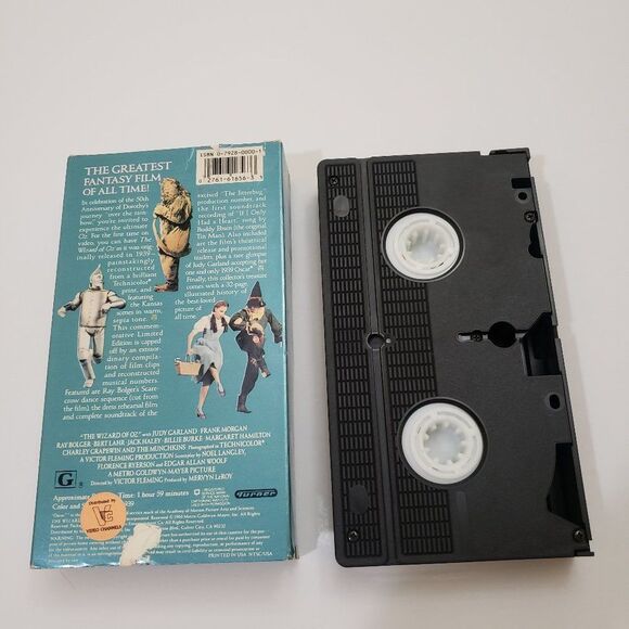 Vintage 1989 Wizard of Oz 50th Ann. VHS & Book - Picture 3 of 14